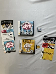 Nintendo DS Game Lot - Big Brain Academy + Brain Age w/ Manuals & Cases - TESTED - Picture 1 of 6