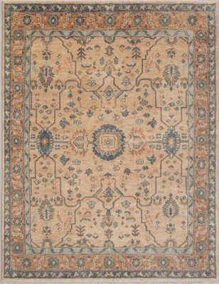 Hand Knotted Oushak Rug 4x6 5x7 6x9 7x10 8x11 9x12 10x14 12x15 Woolen Area Rugs - Image 1 of 4