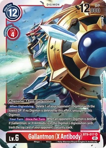 Digimon TCG BT9-017 Gallantmon (X Antibody) Super Rare X Record Card Game BT9-01 - Picture 1 of 1