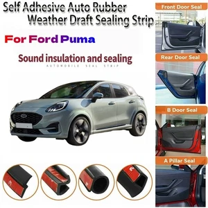 For Ford Puma p Door Edge Rubber Strip Seal Weather Draft Wind Noise Reduction - Picture 1 of 14