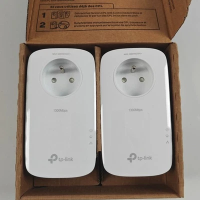 Lot 2 Prises Adaptateurs CPL TP-Link TL-PA8015P / 1300 MBPS - Photo 1/4