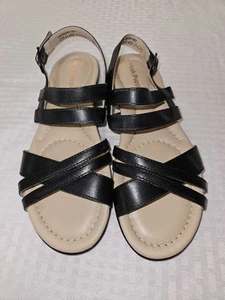 HUSH PUPPIES women's sandals-sz 8.5M-black-strappy-NEW no box - Picture 1 of 13