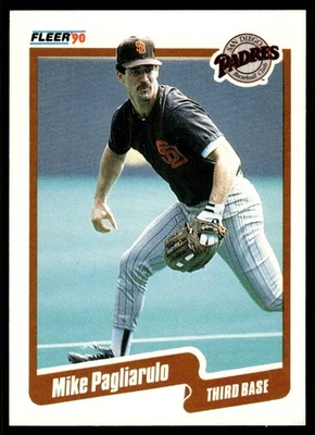 1990 Fleer Mike Pagliarulo San Diego Padres #163 18482 - Image 1 of 2