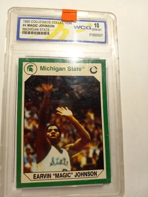 1990 Collegiate Collection Magic Johnson Michigan State Mint 10 Gem Mint NICE!! - Image 1 of 2