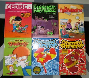 Lot de 6 BD CEDRIC KID PADDLE BLOZ & M'DUC LES P'TITS DIABLES CAPTAIN BICEPS - Picture 1 of 8