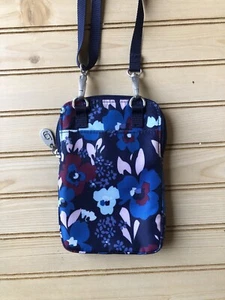 Borsa/borsa da viaggio Baggallini Mini Messenger blu floreale a tracolla - Foto 1 di 9