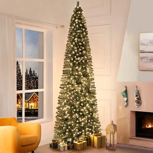 Vienna 9Ft Prelit Slim Artificial Christmas Tree with 1455 Branch Tips, 500 Warm - Picture 1 of 9