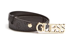 GUESS BLUEBELLE Logo Kürzbar Damengürtel Coal, Gürtel Adjustable Women Belt - Bild 1 von 4