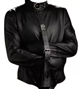 Herren Echtleder Strapazierfähige Straitjacke Leder Straitjacket - Bild 1 von 2