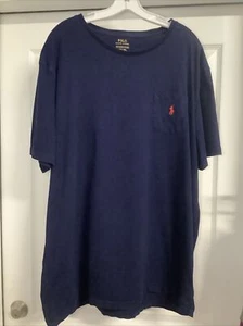 POLO RALPH LAUREN BLUE-RED PONY 2XL/TTG - Tee Crew - Picture 1 of 5