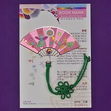 Pink Fan Phoenix Taegeuk Pattern Elegant Metal Bookmark Gift  Party Souvenir