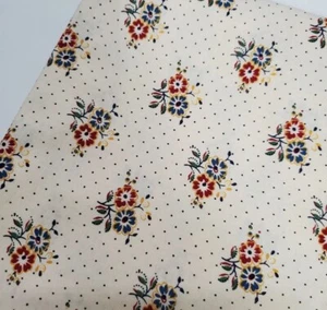 American Jane Fabric AL A Carte Floral Cream Polka Dot Sew Quilt OOP FAT QUARTER - Picture 1 of 1