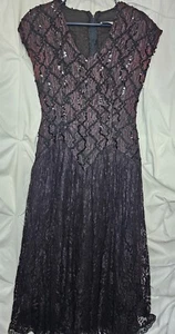 Abito Shuet Young HW Collection vintage nero pizzo stile Stevie Nicks taglia small - Foto 1 di 7