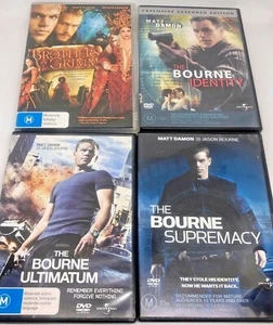 Lot Of 4 Matt Damon DVD Bourne Identity Supremacy Ultimatum & The Brothers Grimm - Picture 1 of 5