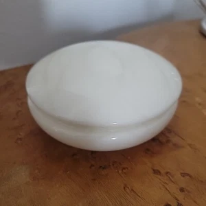 Vintage Ducceschi Volterra Alabaster drehbarer Deckel Schmuck Schmuckschatulle Made in Italy - Bild 1 von 4