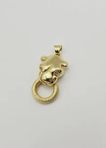 Anhänger Panther 585/- 14 Karat Gelbgold 4,8 Gramm Türklopfer - Bild 1 von 6