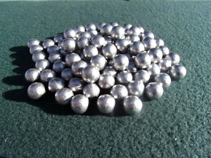 100 12.5mm approx round lead balls catapult  slingshot ammo  - Picture 1 of 3