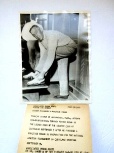Francis Ouimet Original Press Photo 1935 US OPEN GOLF 1913 CHAMPION  - Picture 1 of 10