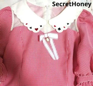 Secrethoney Red Check Short Sleeve Dress - Picture 1 of 3