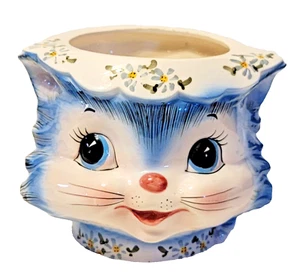 RARE VTG 1950th-70th Miss Priss large planter 1502 Lefton Cat Head Vase - Picture 1 of 7