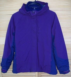 LANDS' END Squall Parka~purple with zip out navy fleece lining~kids size XL~16~ - Picture 1 of 5