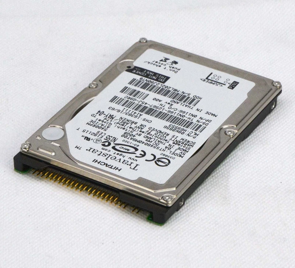 40GB 2,5" 6,35 CM HDD IDE NOTEBOOK FESTPLATTE HITACHI HTS548040M9A00 5400RPM O99 - Bild 1 von 1