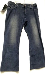 RARE NEW (NWT) JOE’S CORDUROY DISTRESSED MENS BOOTCUT 34”x 29” Dark WASH BLUE - Picture 1 of 6