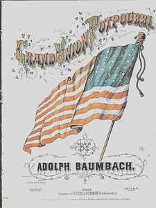 Grand Union POTPOURRI 1861 Civil War PRANG Lithograph BAUMBACH Sheet Music! - Picture 1 of 2