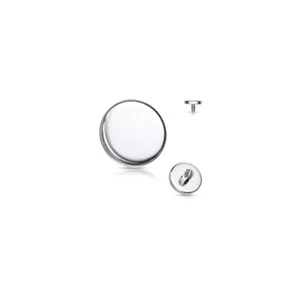 1,2mm Stahl Dermal Anchor Runde Platte Surface Piercing Aufsatz Disc Anker Silbe - Bild 1 von 2