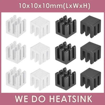10x10x10mm With or Without Tape Aluminum Heatsink Cooler Radiator for IC CPU - Image 1 of 4