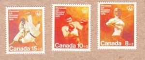 FENCING BOXING JUDO COMBAT SPORT Canada 1975 #B7-B9 MNH Set of 3  - Foto 1 di 1