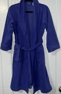 LL Bean Fleece Robe Kids 10-12 Light Purple Long Sleeve Pockets Wrap 212316 - Picture 1 of 10