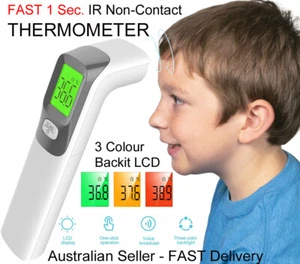 IR Non-Contact Digital Thermometer - Bright 3 Colour Backlight - Audible - FAST - Picture 1 of 7