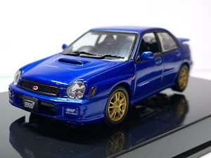 RARE RETIRED AUTOART SUBARU IMPREZA 2000 WRX STI SEDAN BUGEYE BLUE 1/43 - Picture 1 of 9
