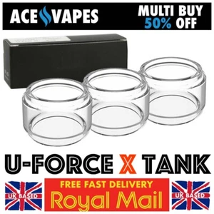 3x Bulb Glass for VOOPOO U-FORCE X Tank Tubes Spare Bubble Fatboy Pyrex Uforce - Picture 1 of 3