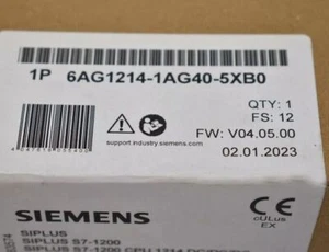 6AG1214-1AG40-5XB0 1 STÜCK NEU SIEMENS SIPLUS S7-1200 CPU 6AG1214-1AG40-5XB0 - Bild 1 von 1