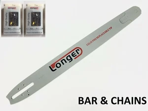 36" CHAINSAW BAR FARMERTEC HOLZFFORMA .404 063 & 2x RIPPING CHAINS G070 G888 - Picture 1 of 5