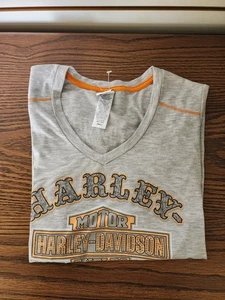 Harley Davidson Damen Kurzarm grau T-Shirt Größe: Small Outer Banks, NC - Bild 1 von 11