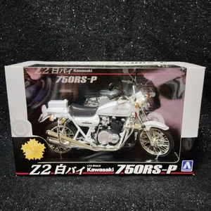 Minicar de bicicleta Kawasaki 750Rs-P modelo a escala 1/12 blanca - Imagen 1 de 7