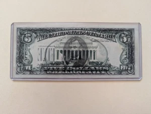 1977 $5 Dollar Bill FRN Note Offset Printing Front To Back Error - Picture 1 of 6