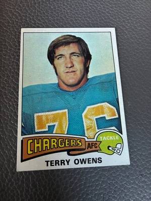 1975 Topps #256 Terry Owens - Chargers - Image 1 of 2