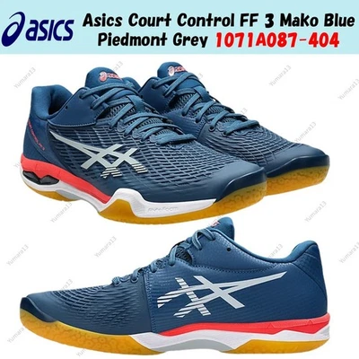 Asics Court Control FF 3 Mako Azul Piamonte Gris 1071A087-404 Hombres Talla - Imagen 1 de 4