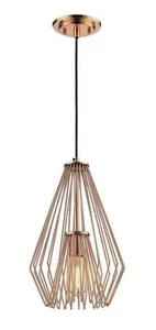 Z-Lite Quintas moderne geometrische Kupfer Mini Pendelleuchte - Bild 1 von 4