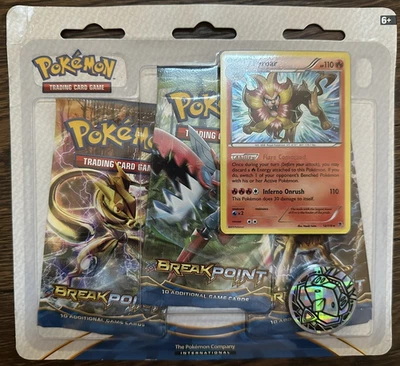 Pokémon XY BREAKPOINT Blister Pack 2016 Sellado de Fábrica Pyroar Promo y Moneda WOW Foto 1 de 4