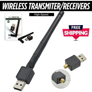 2.0 Wifi Adapter Dual‑Band Wireless Antenna 600-Mbps 64/128bit Fast Speed UK - Picture 1 of 9
