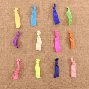 100pcs Elastic Beautiful Holder Colorful Ribbon Hair Ties Knotted Hairband Girl - Picture 1 of 4