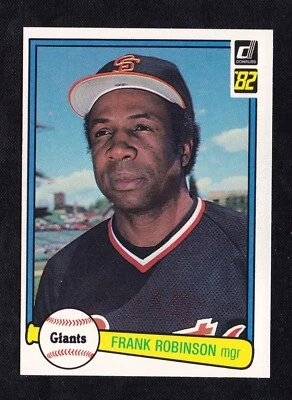 Tarjeta Frank Robinson Donruss 1982 RC #424 Giants MGR. BÉISBOL ROJOS O'S SHARP HOF Foto 1 de 2
