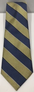 Class Club Jungen Krawatte gold & blau gestreift handgefertigt 100% Seide - Bild 1 von 3