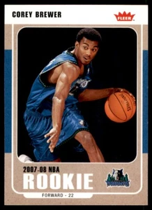2007-08 Fleer #204 Corey Brewer Rookie OLRub7 - Picture 1 of 2
