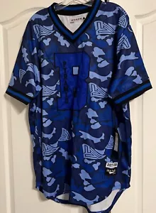 BLACK PYRAMID BLUE CAMO MEN BASEBALL JERSEY SIZE 3XL NEW WITH TAGS "2017-2018" - Picture 1 of 8